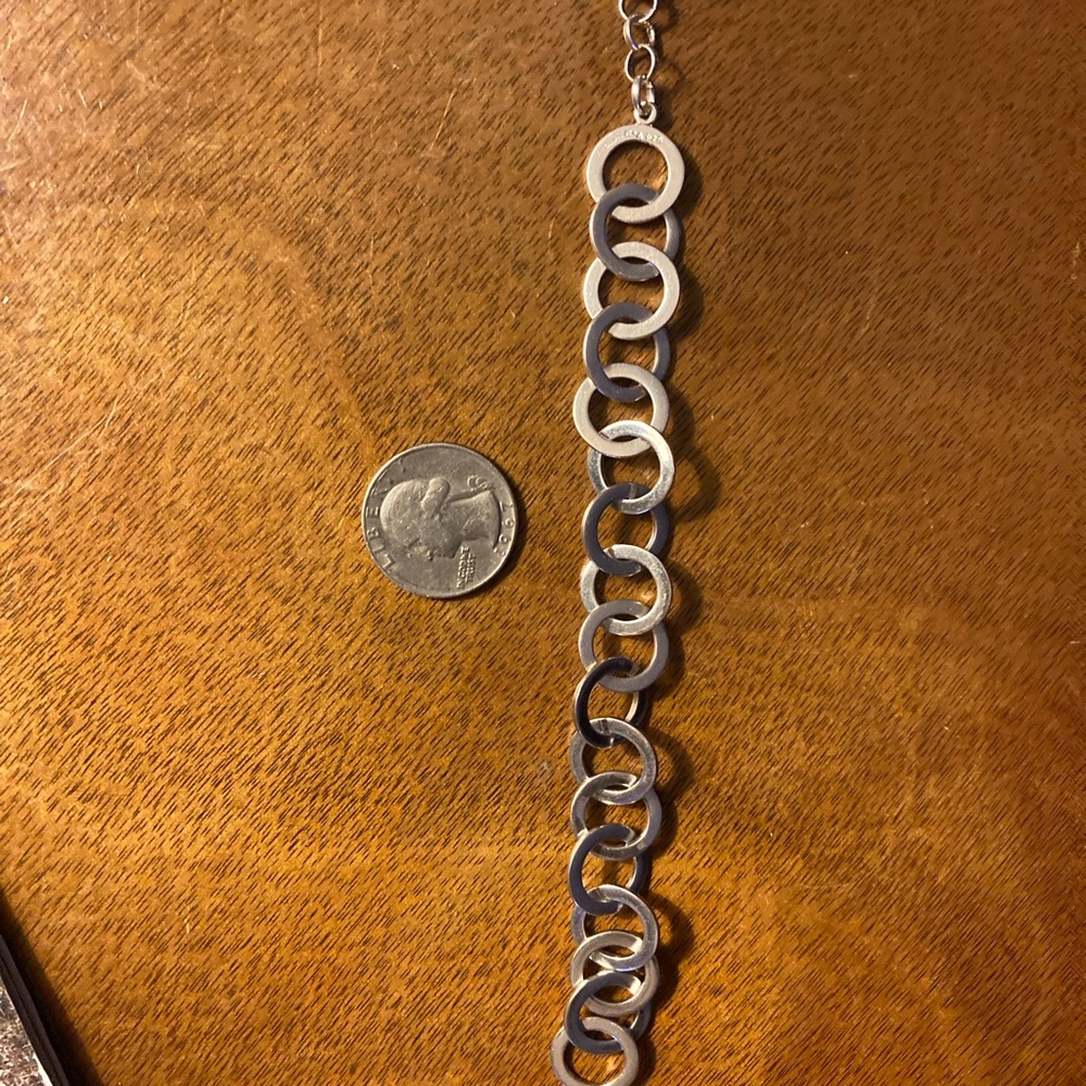 Silver Circle Link Bracelet